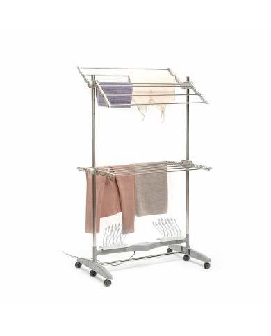 Foldable Electric Drying Rack with Natural Airflow Dryllon InnovaGoods 24 W 12 Bars Grey (Refurbished C)