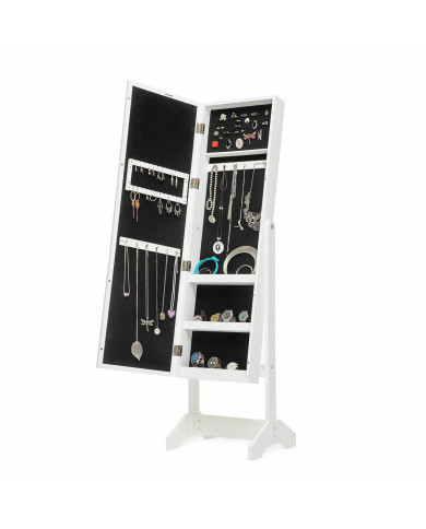 Standing Jewellery Mirror with LED Lights InnovaGoods White Wood Plastic (Refurbished A)