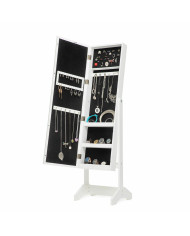 Standing Jewellery Mirror with LED Lights InnovaGoods White Wood Plastic (Refurbished A)