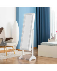 Standing Jewellery Mirror with LED Lights InnovaGoods White Wood Plastic (Refurbished A)