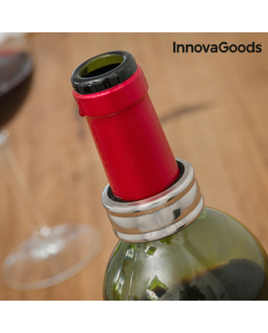 Bottle Wine Set InnovaGoods Black Metal Stainless steel (Refurbished B)