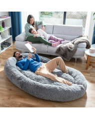 Human Dog Bed XXL InnovaGoods Grey