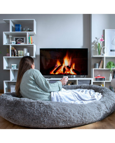 Human Dog Bed XXL InnovaGoods Grey