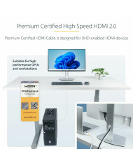 USB Cable Startech HDMI2-CABLE-4K60-10W White 3 m