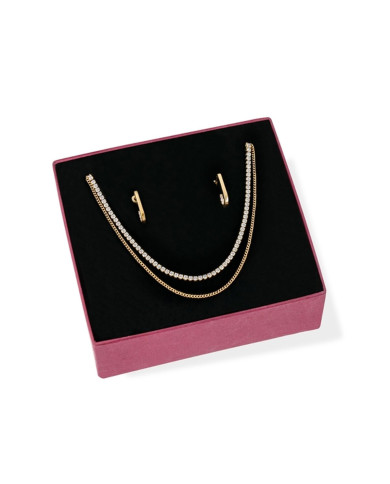 Women's necklace and matching earrings set One Jewels OJSEGT01G Golden