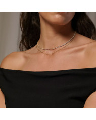Women's necklace and matching earrings set One Jewels OJSEGT01G Golden