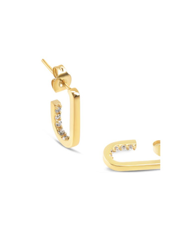 Women's necklace and matching earrings set One Jewels OJSEGT01G Golden