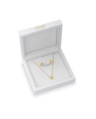 Women's necklace and matching earrings set One Jewels OJDEN01 Golden