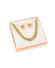 Women's necklace and matching earrings set One Jewels OJSESP01G Golden
