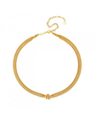 Women's necklace and matching earrings set One Jewels OJSET15G Golden