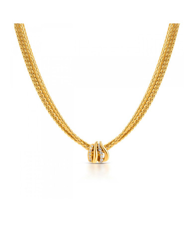Women's necklace and matching earrings set One Jewels OJSET15G Golden