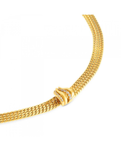Women's necklace and matching earrings set One Jewels OJSET15G Golden