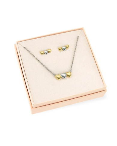 Women's necklace and matching earrings set One Jewels OJSET10SG Multicolour