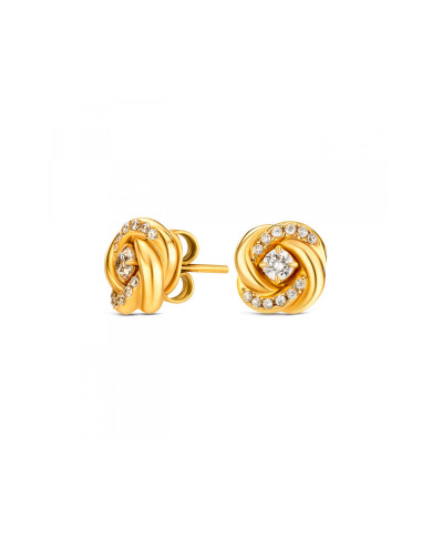 Women's necklace and matching earrings set One Jewels OJSET23G Golden