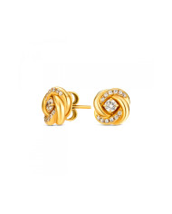 Women's necklace and matching earrings set One Jewels OJSET23G Golden