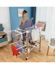 Folding Vertical Clothes Dryer with Wheels Dreeyl InnovaGoods 38 Bars