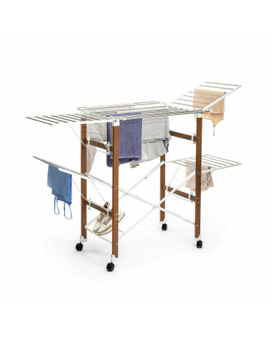 Folding Vertical Clothes Dryer with Wheels Dreeyl InnovaGoods 38 Bars
