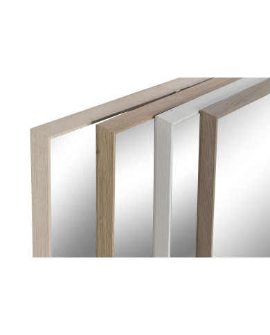 Wall mirror Home ESPRIT White Brown Beige Grey Crystal polystyrene 63,3 x 2,6 x 89,6 cm (4 Units)