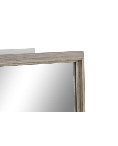 Wall mirror Home ESPRIT White Brown Beige Grey Crystal polystyrene 63,3 x 2,6 x 89,6 cm (4 Units)
