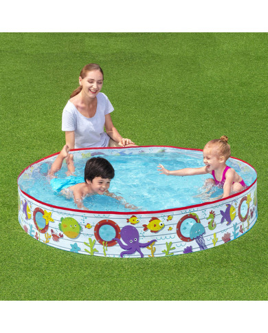 Inflatable Paddling Pool for Children Bestway Fish 152 x 25 cm