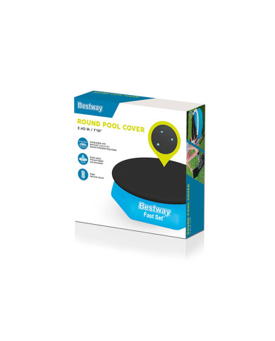 Swimming Pool Cover Bestway Black Ø 244 cm (1 Unit)