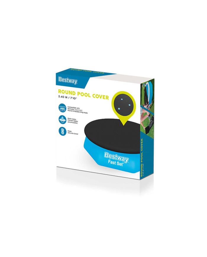 Swimming Pool Cover Bestway Black Ø 244 cm (1 Unit)