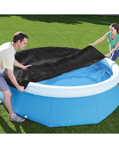 Swimming Pool Cover Bestway Black Ø 244 cm (1 Unit)
