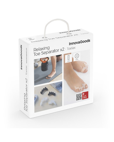 Toe Separators for Relaxation and Sport Toelax InnovaGoods 4 Units
