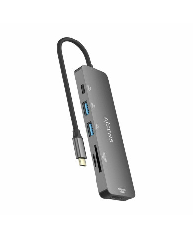 USB Hub Aisens ASUC-6P016-GR Grey Multicolour