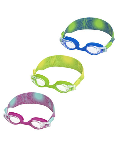 Bestway Junior Swimming Goggles Silicone Strap Anti-Fog Assorted Colors 7+ Years 21177