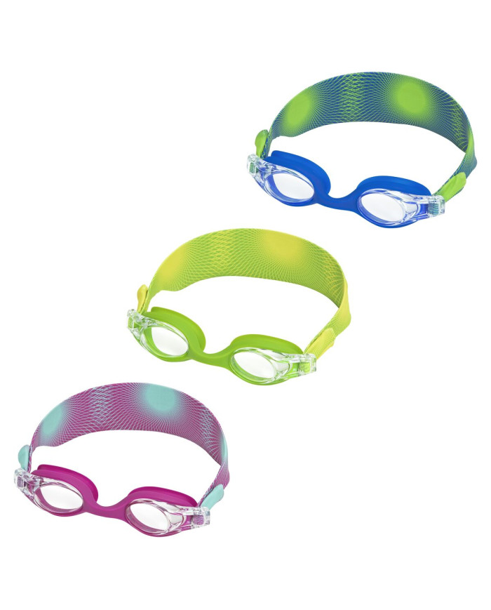 Bestway Junior Swimming Goggles Silicone Strap Anti-Fog Assorted Colors 7+ Years 21177