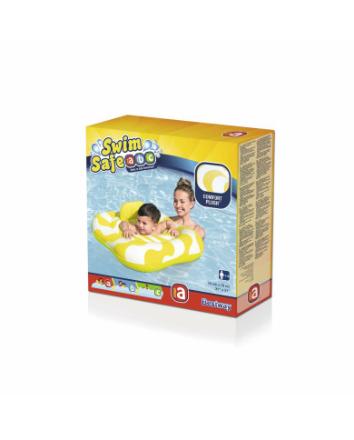 Bestway Inflatable Float 2 Rings Baby Seat 79x79 cm 1-2 Years Garden Pool Beach 32298