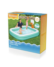 Bestway Inflatable Kids Pool Basketball Game 251x168x102 cm +3 Years Garden 54445