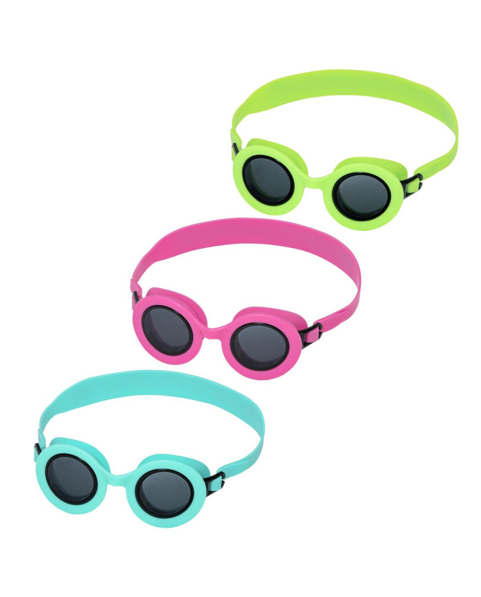 Bestway Junior Swimming Goggles Silicone Strap Anti-Fog Assorted Colors 3+ Years 21178
