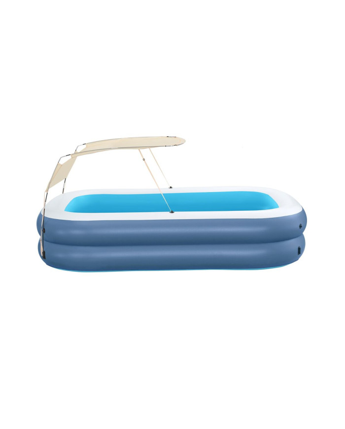 Bestway Inflatable Pool 2 Chambers Rectangular with Canopy 254x178x140 cm +6 Years