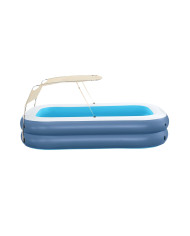 Bestway Inflatable Pool 2 Chambers Rectangular with Canopy 254x178x140 cm +6 Years