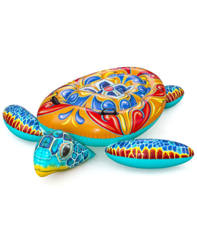 Bestway Inflatable Turtle 183x173 cm with Handles +3 Years Beach Pool 41523