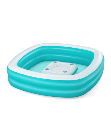 Bestway Inflatable Kids Pool 2 Chambers Family Floating Table 218x218x48 cm +6 Years