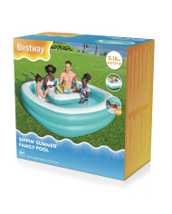 Bestway Inflatable Kids Pool 2 Chambers Family Floating Table 218x218x48 cm +6 Years