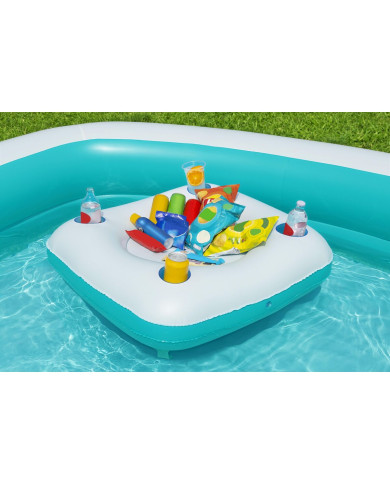 Bestway Inflatable Kids Pool 2 Chambers Family Floating Table 218x218x48 cm +6 Years