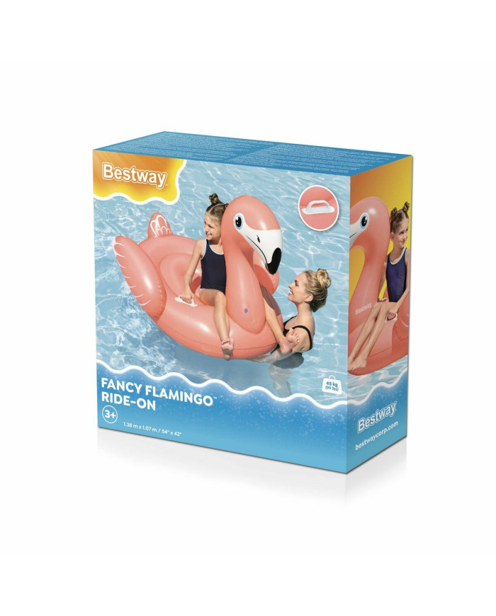 Bestway Inflatable Flamingo with Handles 138x107 cm +3 Years Beach & Pool 41525