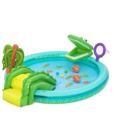 Bestway Inflatable Pool Crocodile Play Park 224x181x72 cm +2 Years Garden 53166