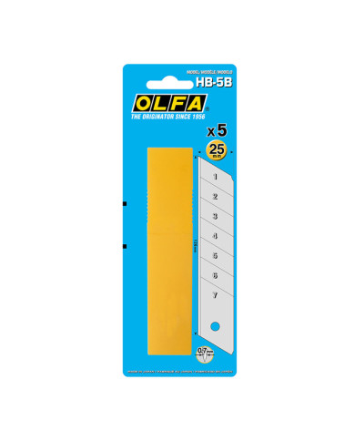 Knife Blade Olfa HB-5B 25 mm chunkable 5 Units