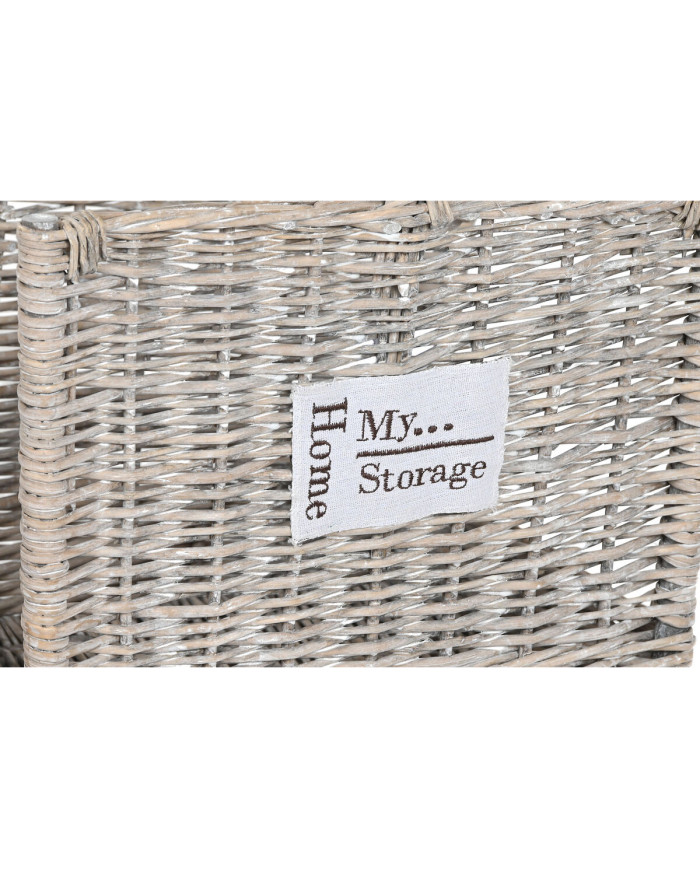 Log Stand Home ESPRIT Natural wicker 47 x 35 x 54 cm (2)