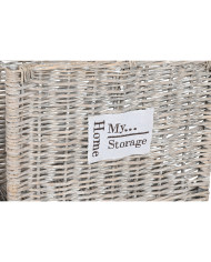 Log Stand Home ESPRIT Natural wicker 47 x 35 x 54 cm (2)