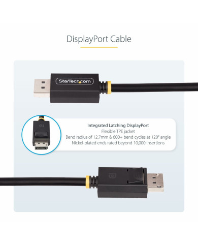 USB Cable Startech DP21-3M-DP40-CABLE Black 3 m