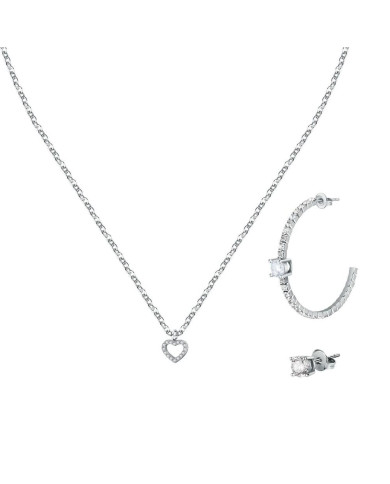 Necklace and matching earrings set La Petite Story LPS20ASD05 Silver
