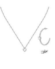 Necklace and matching earrings set La Petite Story LPS20ASD05 Silver