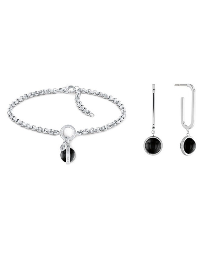 Bracelet and Earrings Set Tommy Hilfiger 2770171 Black Silver