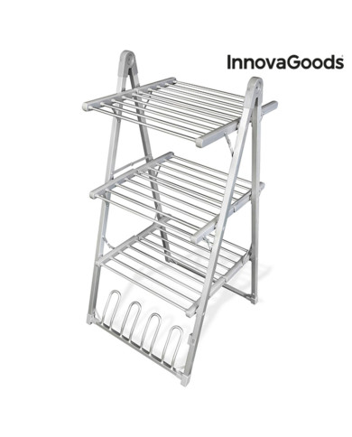 Folding Electric Clothesline Verayer InnovaGoods Grey Aluminium Plastic (Refurbished A)